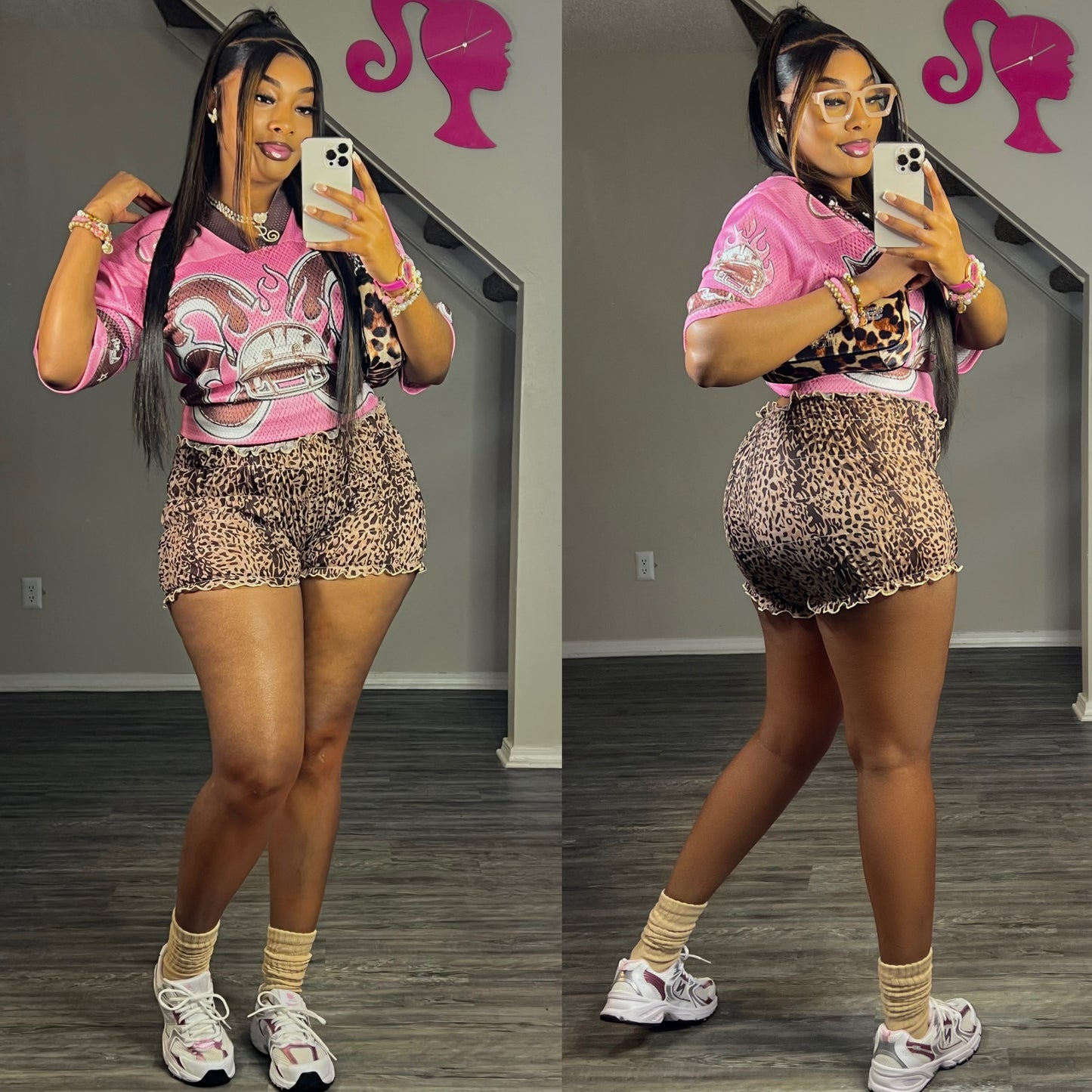 Pink Jersey Cheetah Set🩷🐆