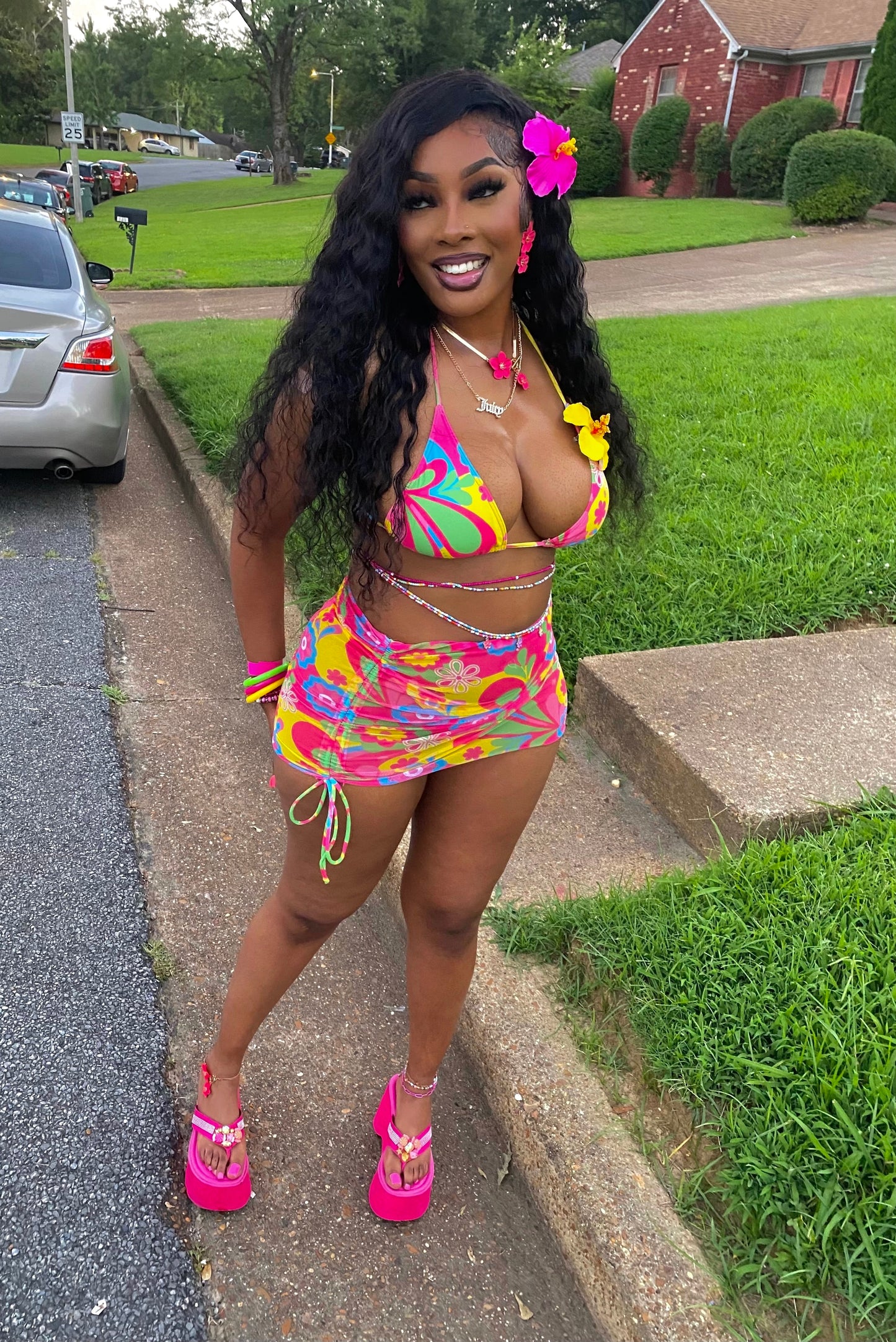 Tropical 3 Piece Swimsuit🌴🩷