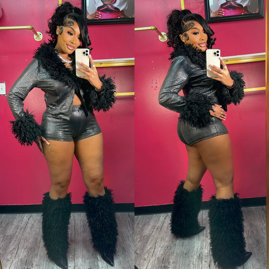 All Eyes On Me Furry Set🖤 (Black)