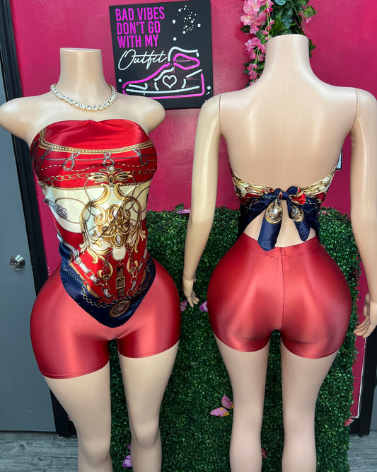 Scarf Short Set Red ❤️✨