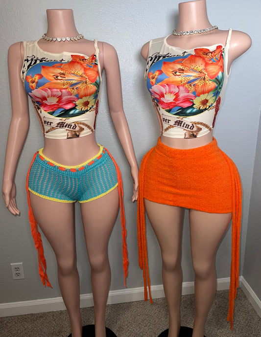 Tropicana Short Set🌼🧡