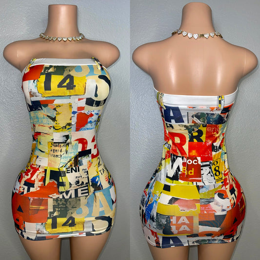 Graffiti Halter Dress😍🔥