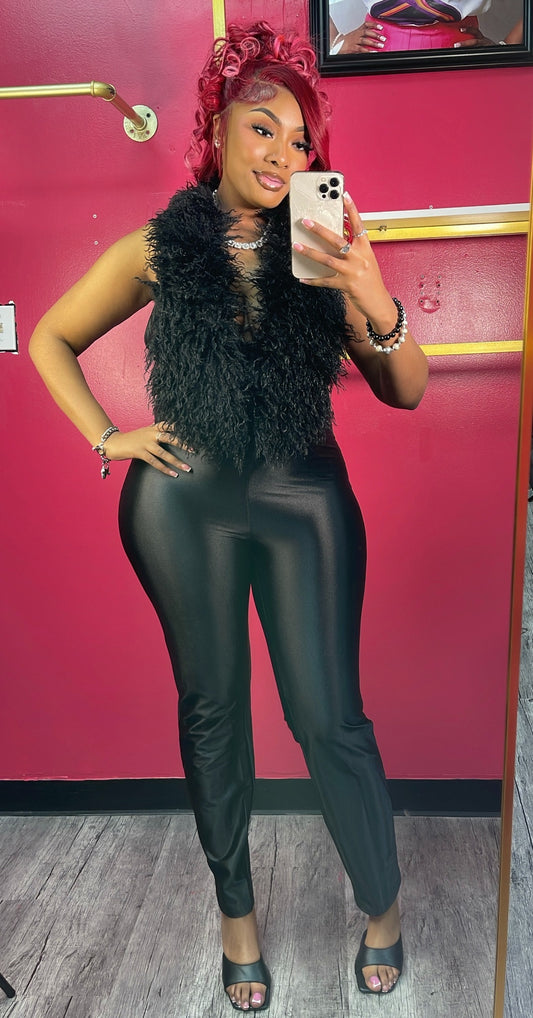 Furry Jumpsuit Black🖤