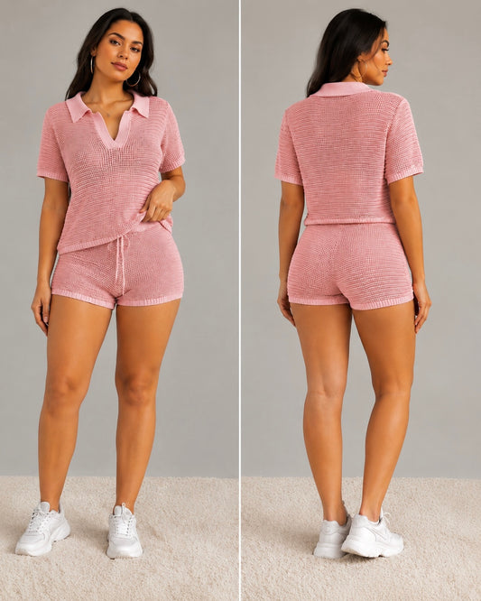Bubblegum Breeze Knit Set (pink)💕